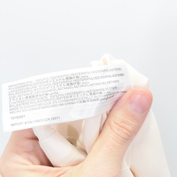 C/MEO COLLECTIVE Cream Ivory Pleated Chiffon Midi Skirt - Picture 9 of 9